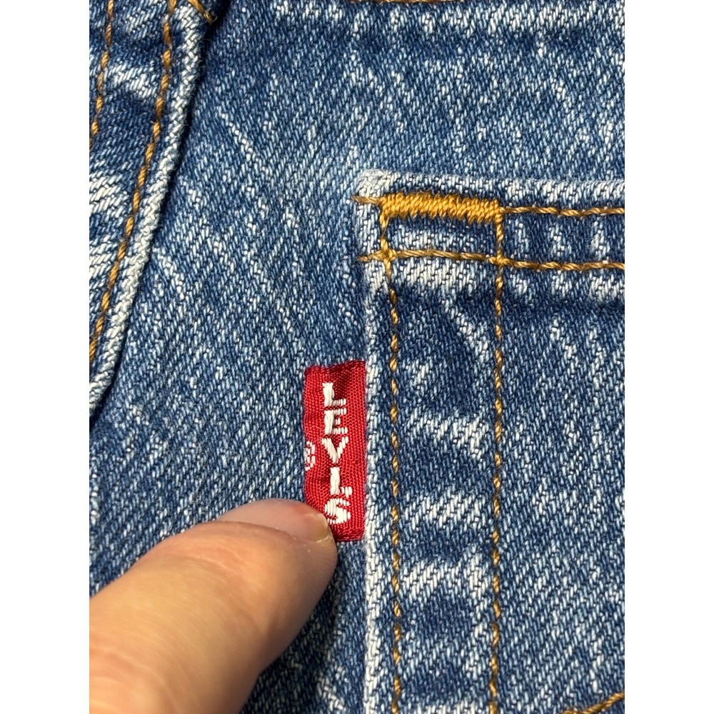 Levi's Premium Big E Wedgie Straight Jeans Women's 25X28 Medium Wash Button Fly - Picture 11 of 16